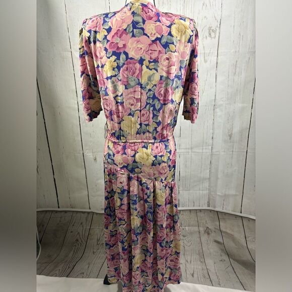 Vintage Lynda Pizzuto for Phoebe Dress Floral Prind - Picture 8 of 16